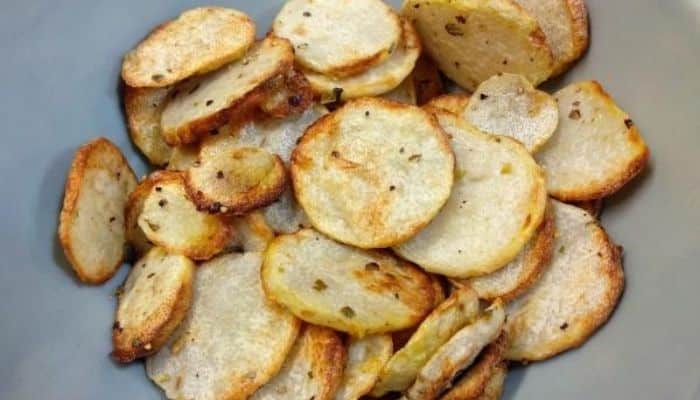 Chips de Inhame na Airfryer, Fica Crocante